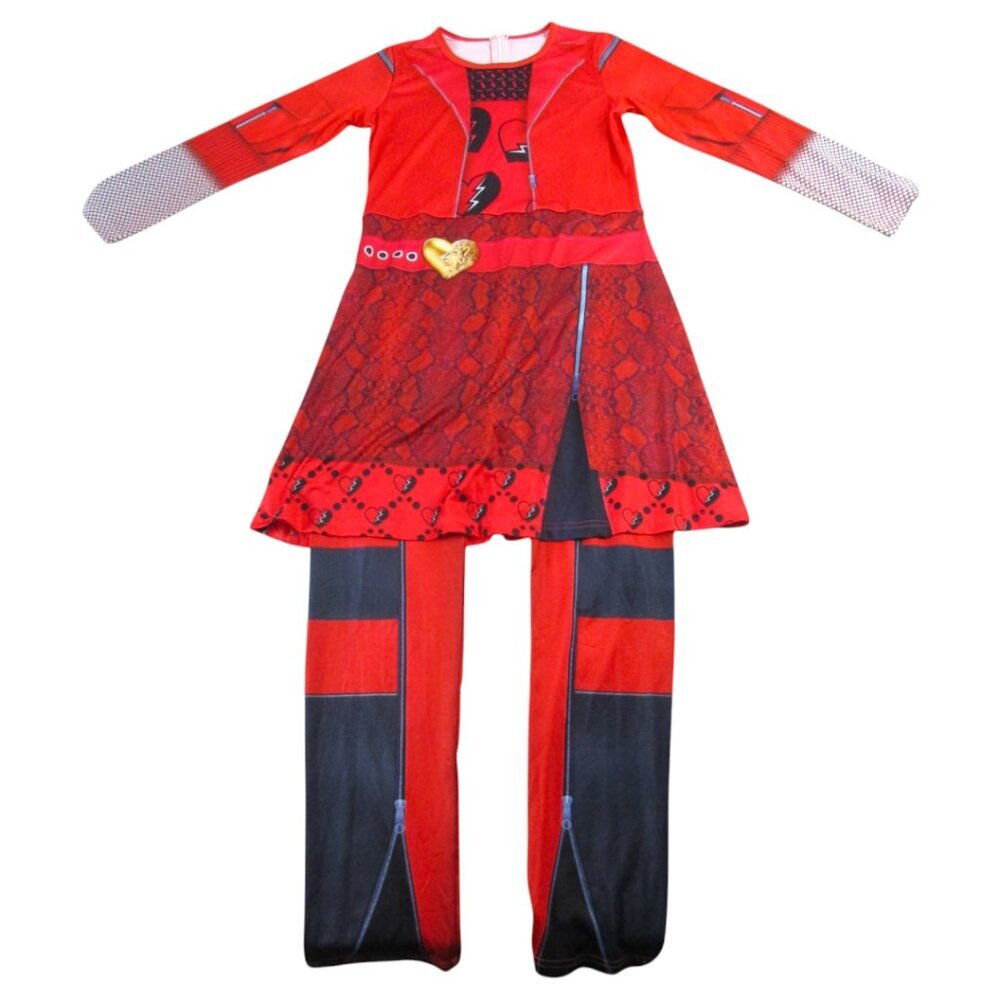 Disney Descendants 4: The Rise of Red Costume Kids large Red Navy Heart Detail